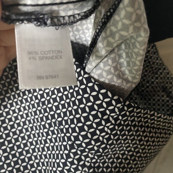 J Jill Women Sz 8 Pants Trousers Stretch Straight Leg Side Zip Career Navy White - Picture 5 of 11